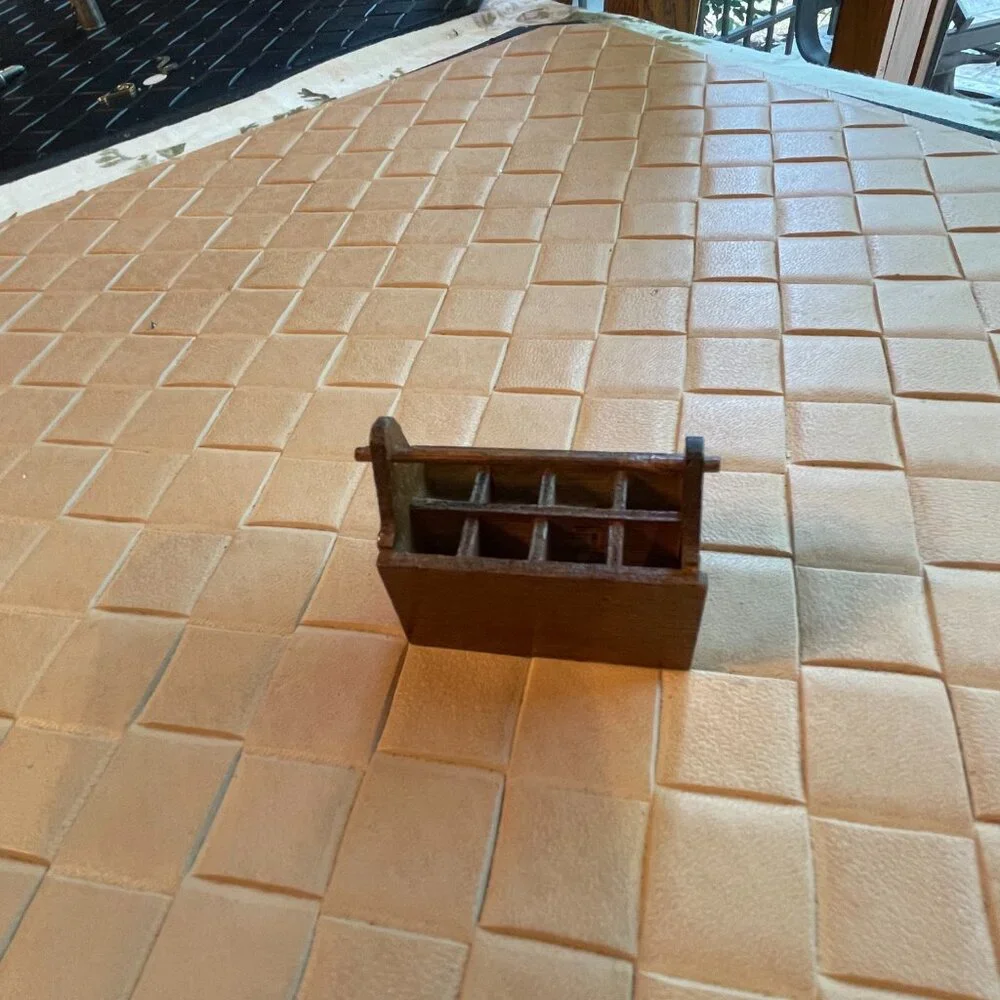 Miniature Dollhouse Wooden Vintage Milk Carrier